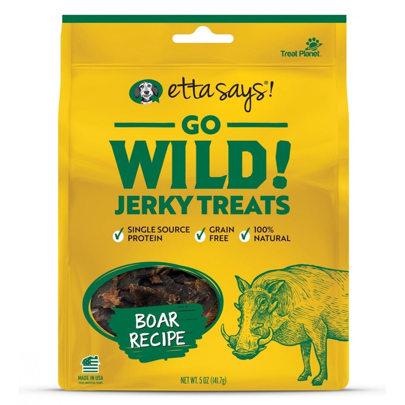Etta Says Go Wild! Jerky Treats Boar Recipe Dog Treats