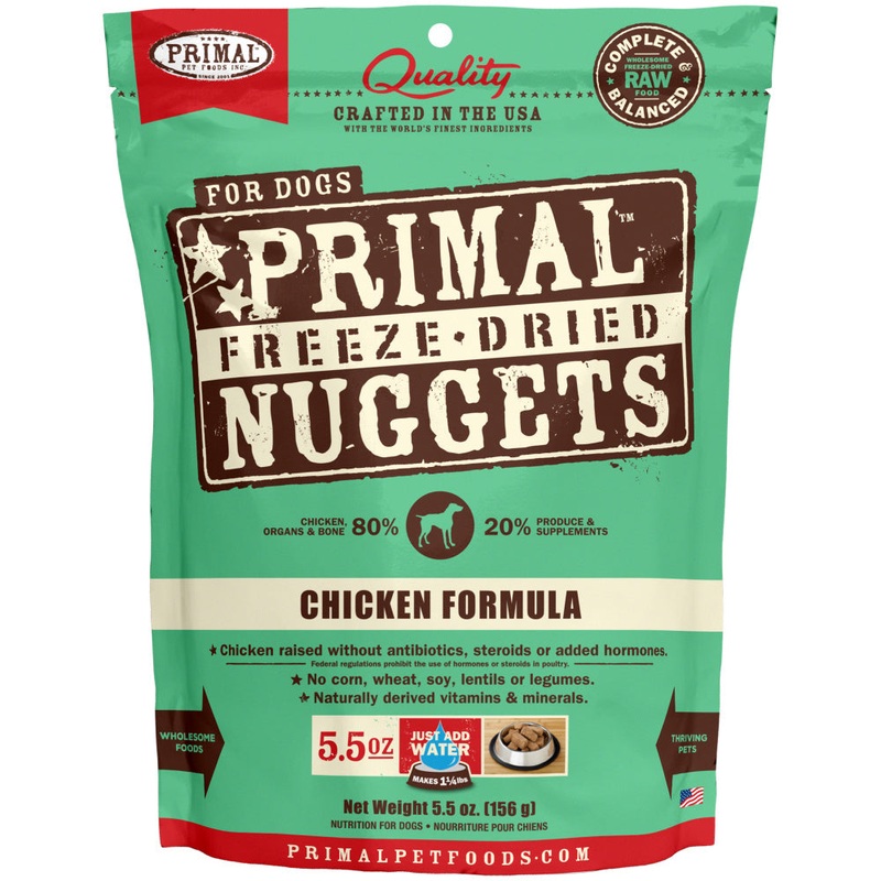 Primal Chicken Formula Nuggets Grain-Free Raw Freeze-Dried Dog Food