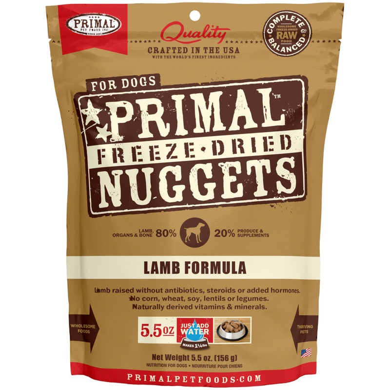 Primal Lamb Formula Nuggets Grain-Free Raw Freeze-Dried Dog Food