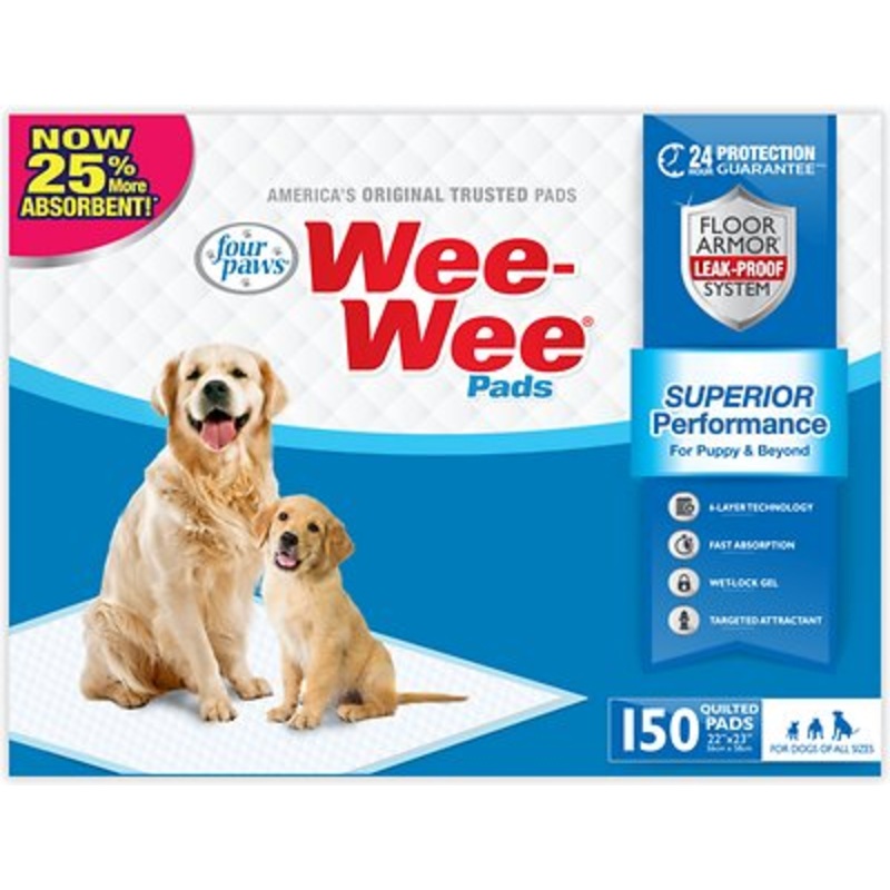 Wee-Wee Absorbent Dog Pee Pads, 22 x 23-in, Unscented