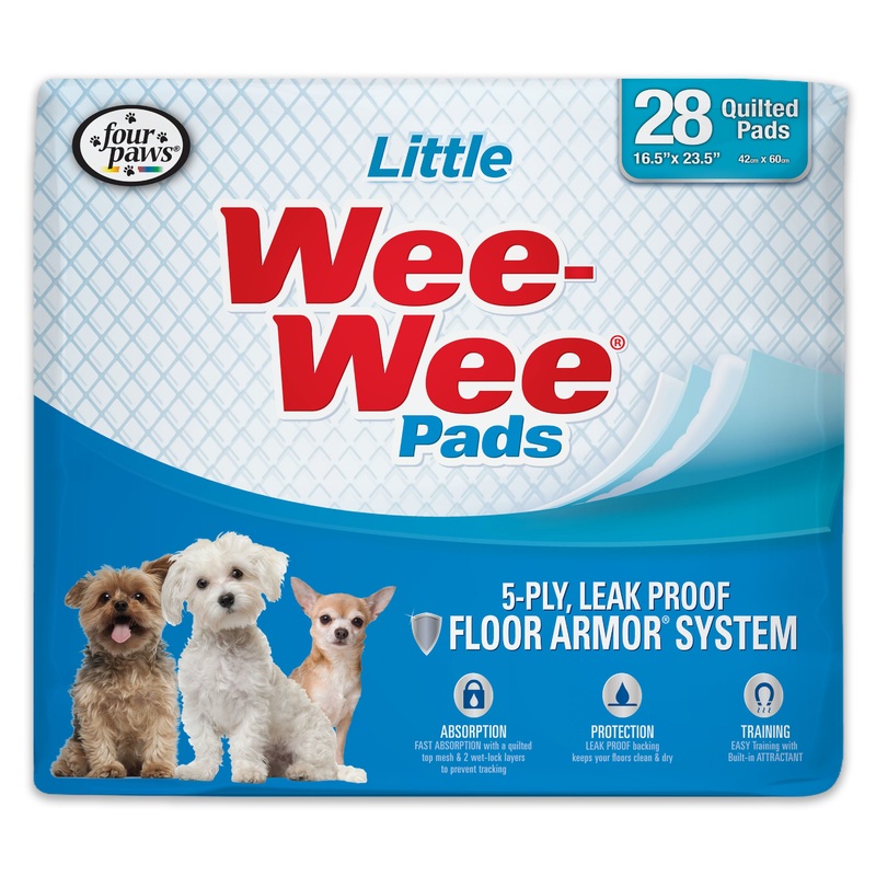 Wee-Wee Little Dog Pee Pads 16.5 x 23.5-in, 28 count, Unscented