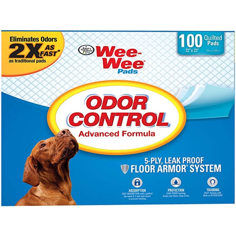 Wee-Wee Odor Control Dog Pee Pads, 22 x 23-in, Unscented 100 count