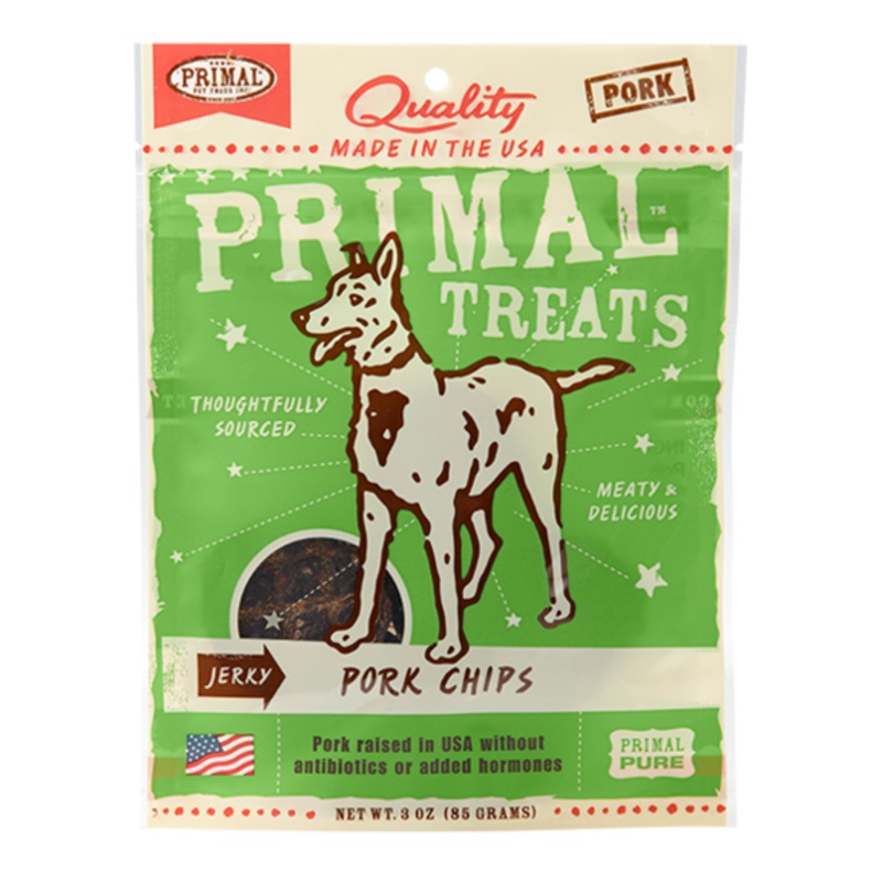 Primal Grain Free Jerky Pork Chips Dog Treats
