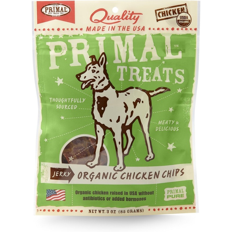 Primal Jerky Grain Free Organic Chicken Chips Dog Treats