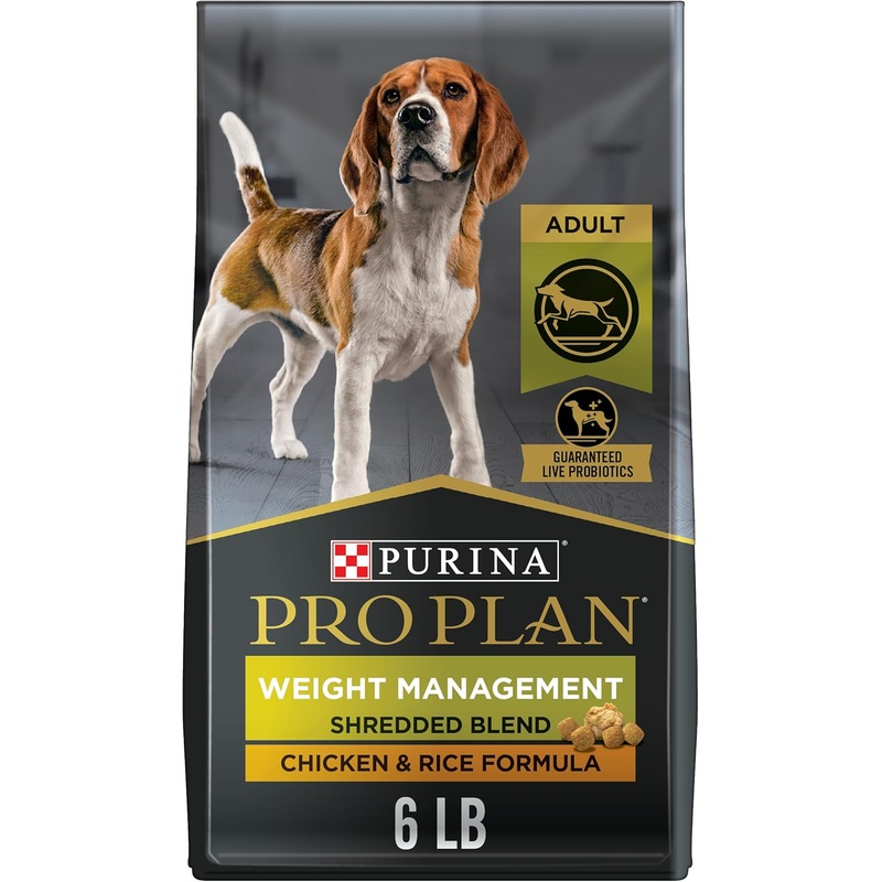 Purina Pro Plan Adult Weight Management Shredded Blend Chicken & Rice Formula Dry Dog Food