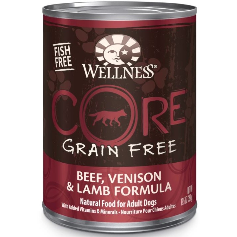 Wellness CORE Grain Free Natural Beef, Venison and Lamb Recipe Wet Canned Dog Food