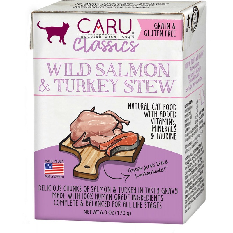 Caru Classic Grain Free Wild Salmon & Turkey Stew Recipe Wet Cat Food