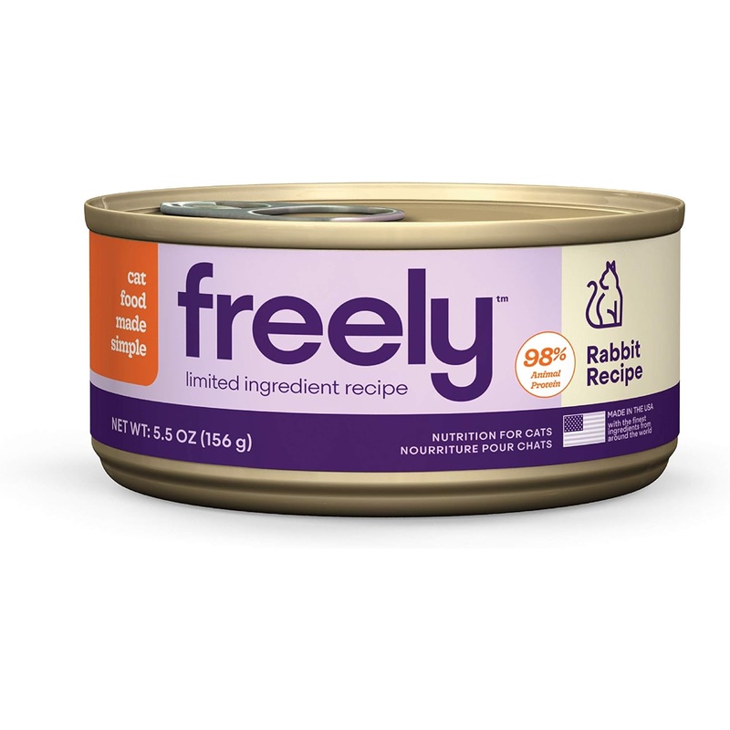 Freely Rabbit Recipe Limited Ingredient Grain-Free Wet Cat Food, 5.5-oz can, 12 count