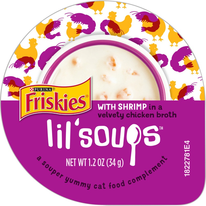 Friskies Natural Grain-Free Lil’ Soups With Shrimp In Chicken Broth Cat Food Compliment