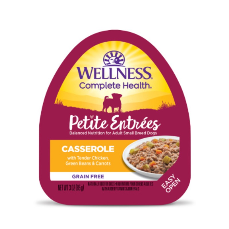 Wellness Petite Entrees Casserole Grain Free Natural Tender Chicken Recipe Wet Dog Food