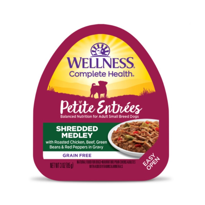 Wellness Petite Entrees Shredded Medley With Roasted Chicken, Beef, Green Beans & Red Peppers