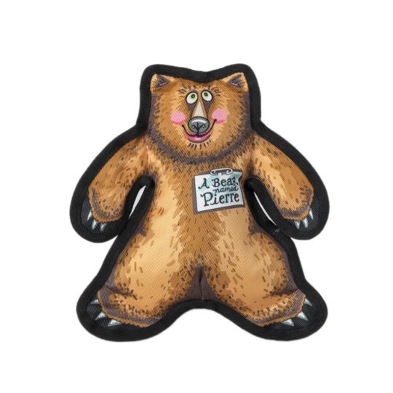 Fuzzu Wild Woodies – A Bear Named Pierre Dog Toy
