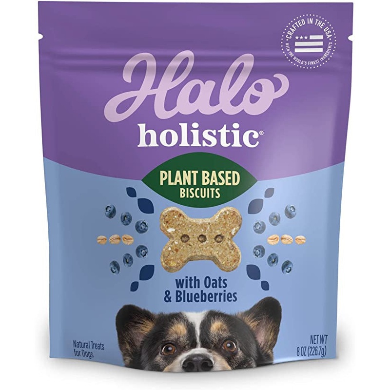Halo Garden of Vegan Oats n’ Blueberries Biscuit Dog Treats