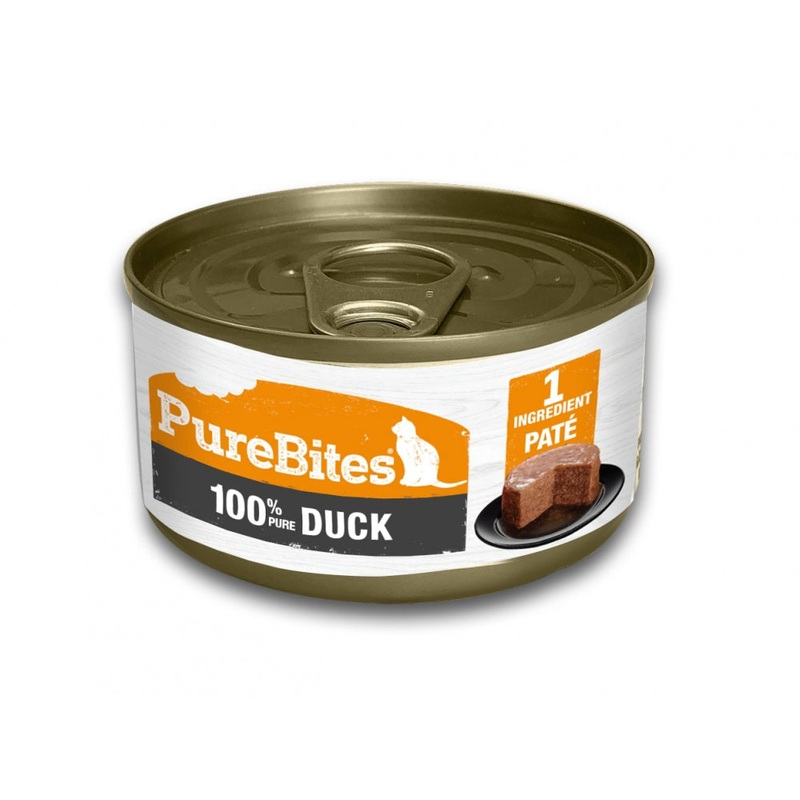 PureBites 100% Pure Duck Pate Cat Food Topper Treat