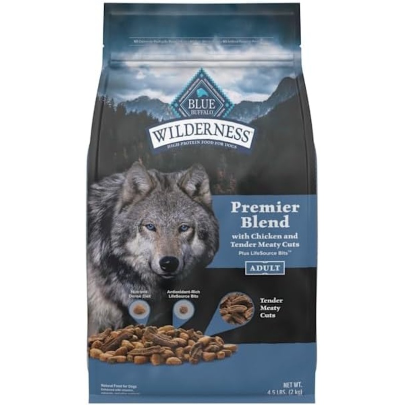 Blue Buffalo Blue Wilderness Premier Blend with Meaty Cuts Chicken Adult Dry Dog Food