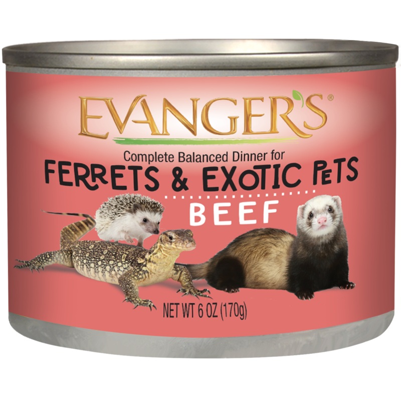 Evanger’s Beef Wet Ferret Food, 6-oz can, case of 12