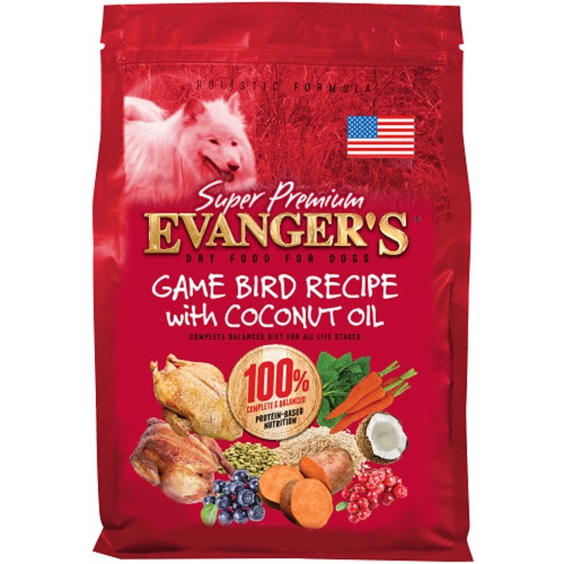 Evanger’s Super Premium Game Bird Recipe with Coconut Oil Dry Dog Food