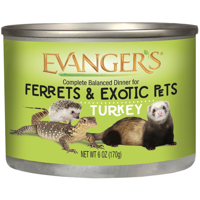 Evanger’s Turkey Wet Ferret Food, 6-oz can, case of 12