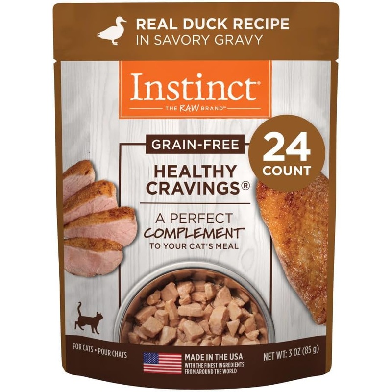 Instinct Healthy Cravings Real Duck Recipe in Savory Gravy Grain-Free Wet Cat Food Topper