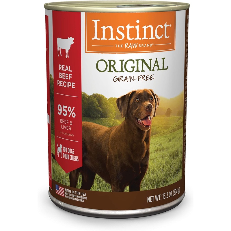 Instinct Original Adult Grain-Free Real Beef Recipe Wet Dog Food, 13.2 oz. Cans (Case of 6)