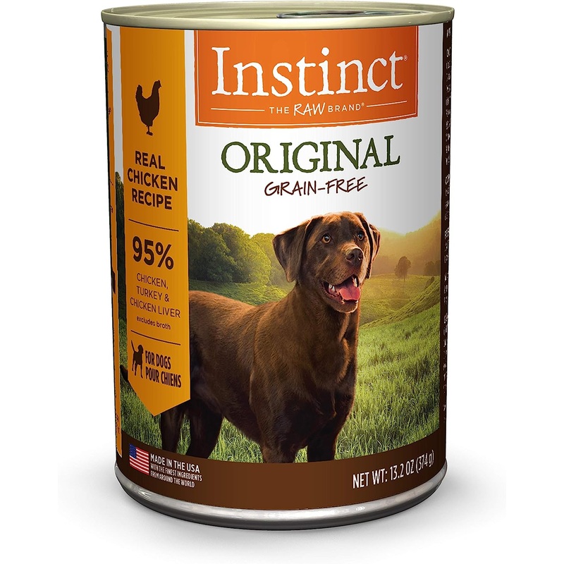Instinct Original Adult Grain-Free Real Chicken Recipe Wet Dog Food 13.2 oz. Cans (Case of 6)