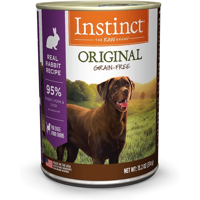 Instinct Original Adult Grain-Free Real Rabbit Recipe Wet Dog Food, 13.2 oz. Cans (Case of 6)