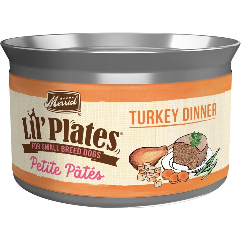 Merrick Lil Plates Petite Pates Adult Grain-Free Turkey Dinner Wet Dog Food 3-oz can, case of 24