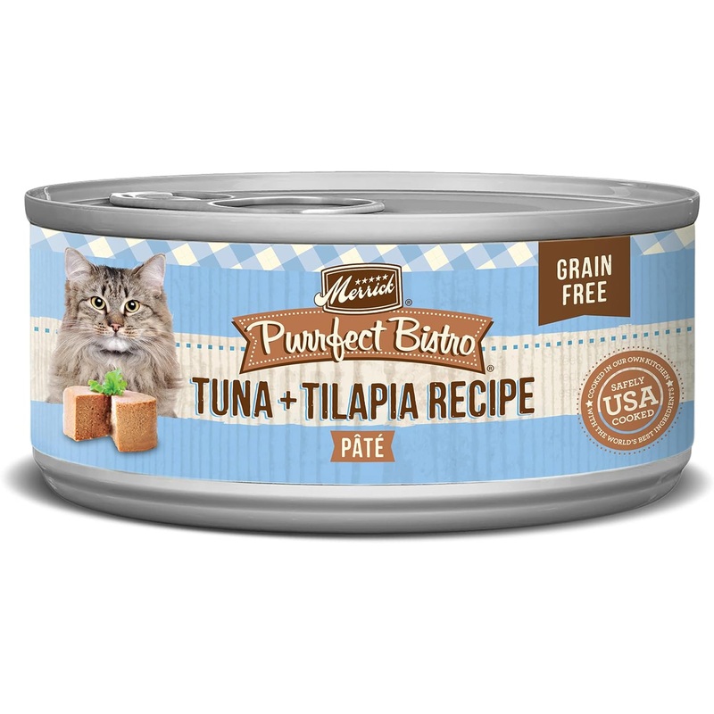 Merrick Purrfect Bistro Tuna & Talapia Pate Grain-Free Canned Cat Food