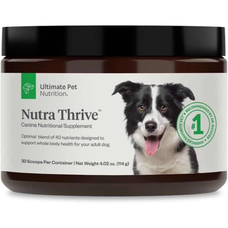 Ultimate Pet Nutrition Nutra Thrive Multivitamin 40-in-1 Powder Supplement for Dogs, 4.02-oz jar