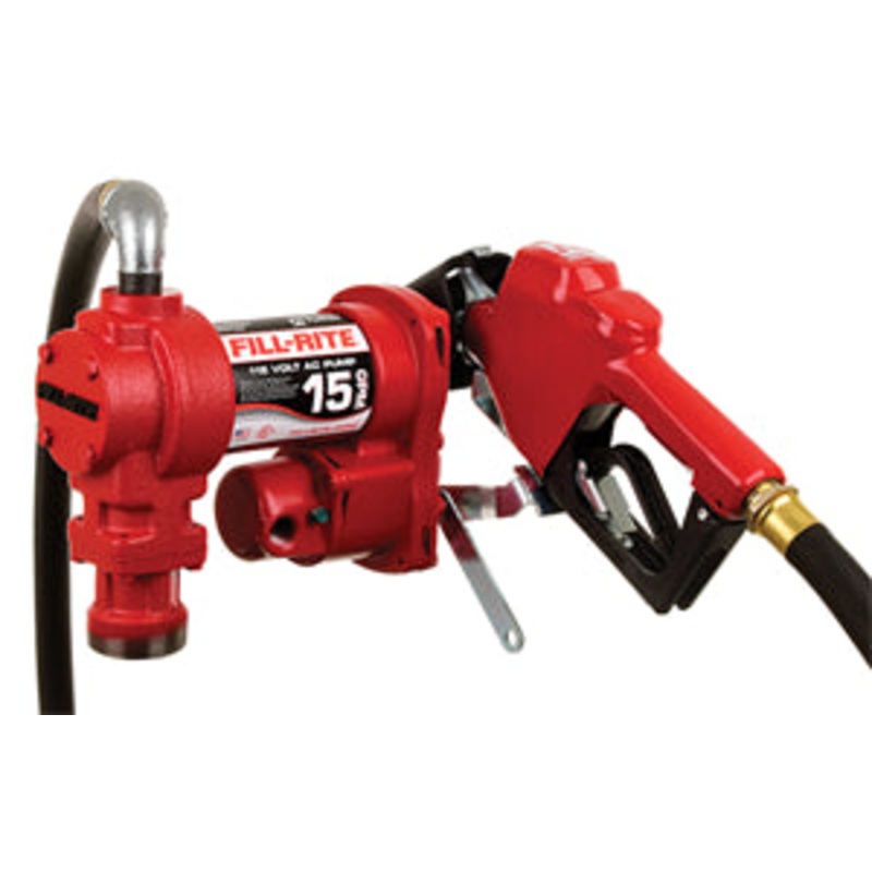 115 VOLT AC FUEL TRANSFER PUMP WITH AUTOMATIC NOZZLE – 15 GPM
