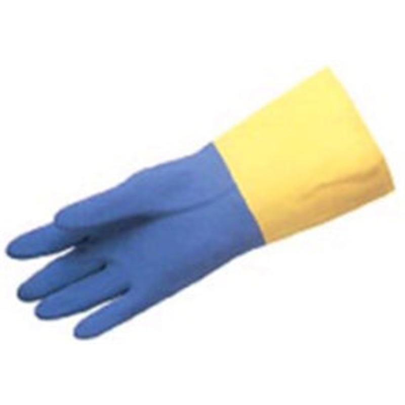 NEOPRENE BLUE & YELLOW GLOVES – SIZE LARGE