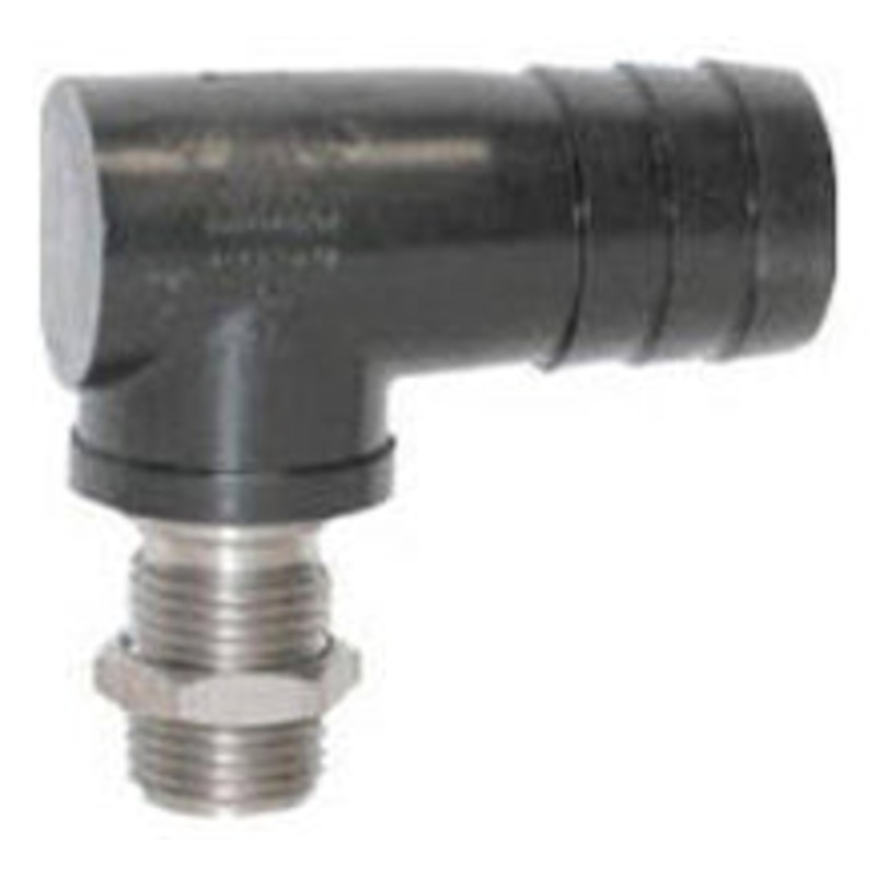 TEEJET SINGLE BARB NOZZLE BODY – 1 HOSE – CELCON SHANK / STAINLESS THREAD