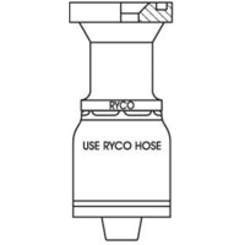 CODE 61 FLANGE WITH 1-1/4 INCH THREAD FOR 1 INCH HOSE