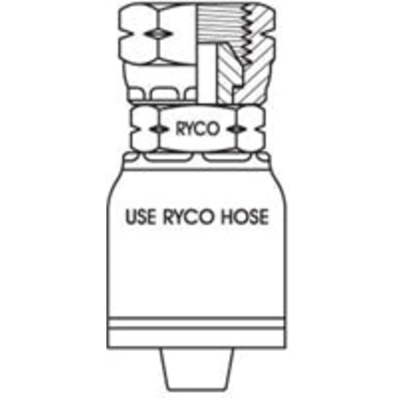 NPSM FEMALE SWIVEL WITH 1/4 INCH THREAD FOR 3/8 INCH HOSE