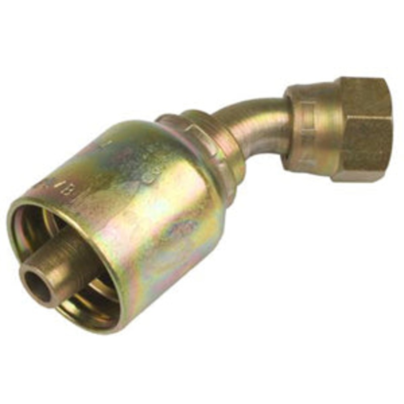 1 INCH HOSE X 1-5/16 JIC FEMALE ELBOW – 45 SWIVEL