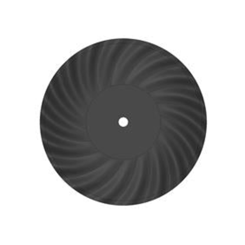 20 INCH X 6MM VORTEX VERTICAL TILLAGE BLADE WITH 1-3/4 INCH ROUND AXLE
