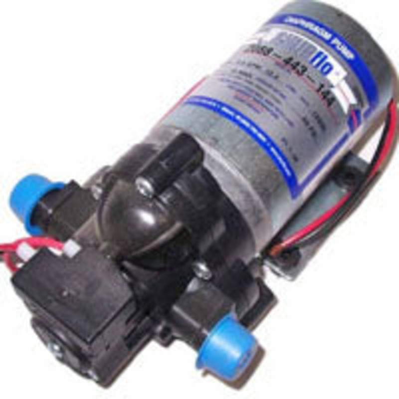 12V DIAPHRAGM PUMP WITH DEMAND SWITCH – 3.5 GPM / 45 PSI   1/2 MALE PORTS