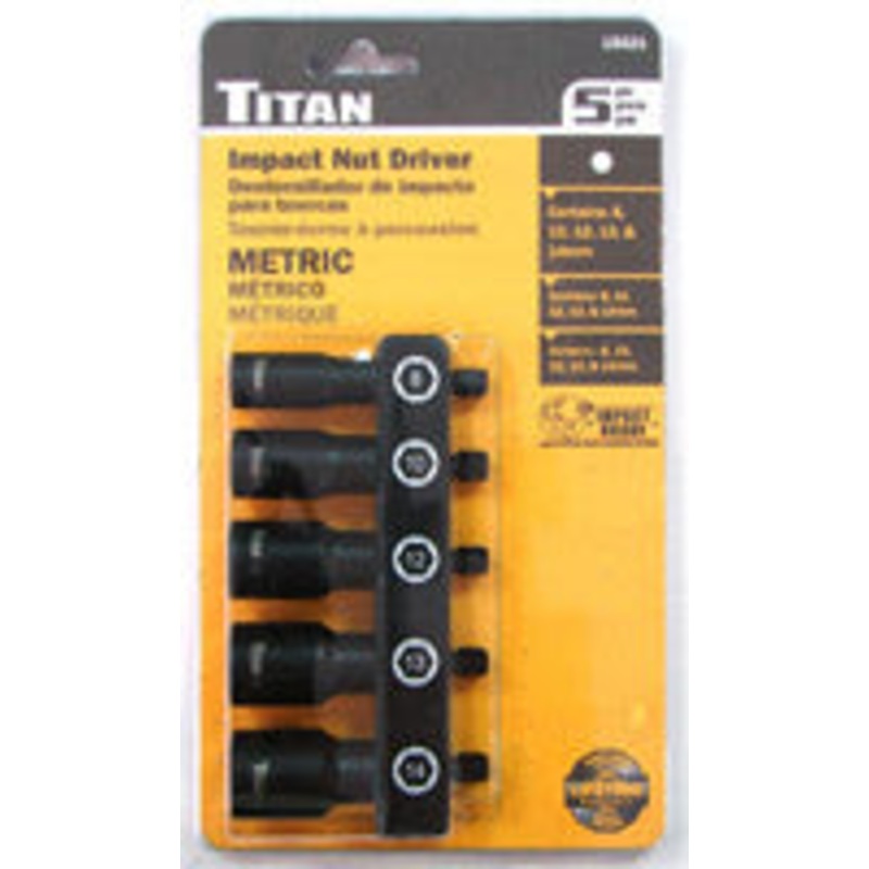 5 PIECE METRIC IMPACT NUT DRIVER SET