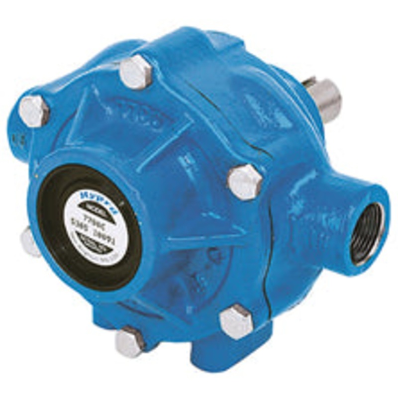 HYPRO CAST IRON 7 ROLLER PUMP – 15/16 SOLID SHAFT – REVERSE ROTATION