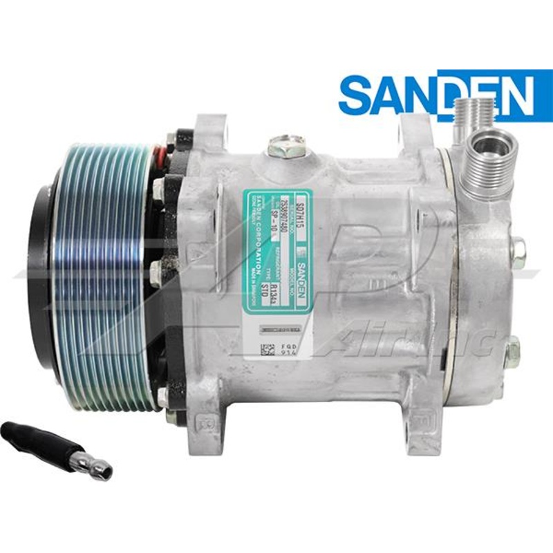 SD7H15, 5 10 Groove Clutch, Vertical 8 & 10 O-Ring, 12V for Case IH