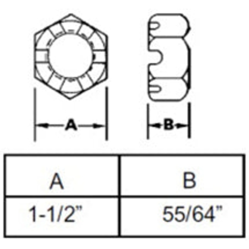 UNITORQUE NUT 1/8 INCH